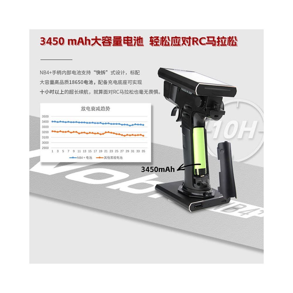 New FlySky Noble NB4 Remote Control Model Car 8 Channel Waterproof 2 4G Touch Color Screen image 4