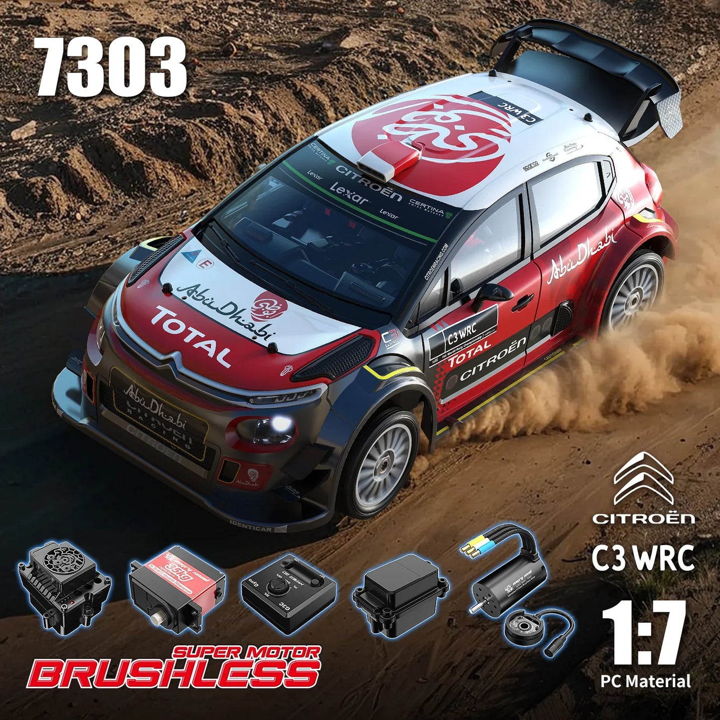 MJX Hyper Go 7303 1/7 Brushless RC Rally Car NEW  Stable Version